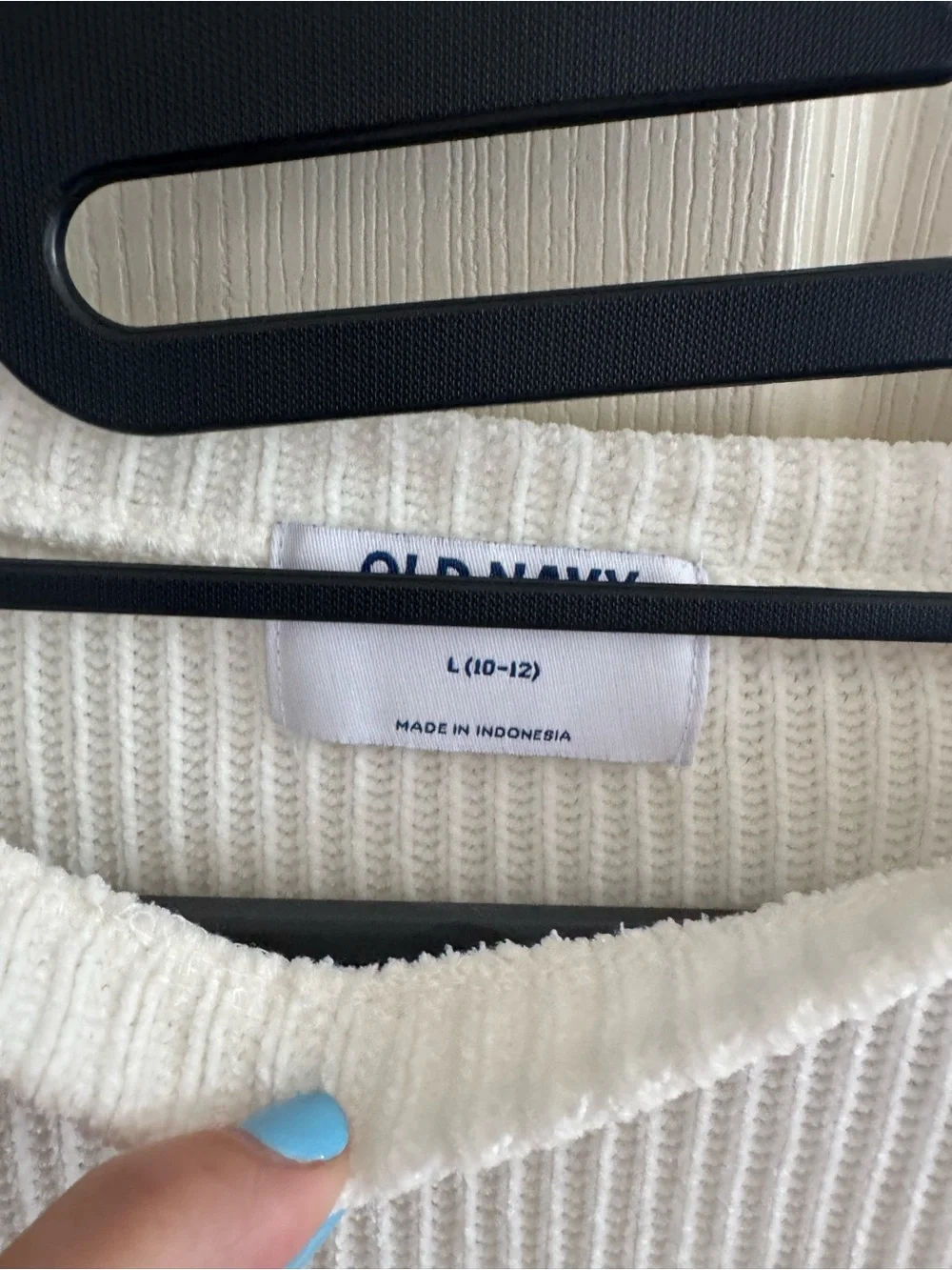 Old Navy Cream Ribbed Knit Pullover